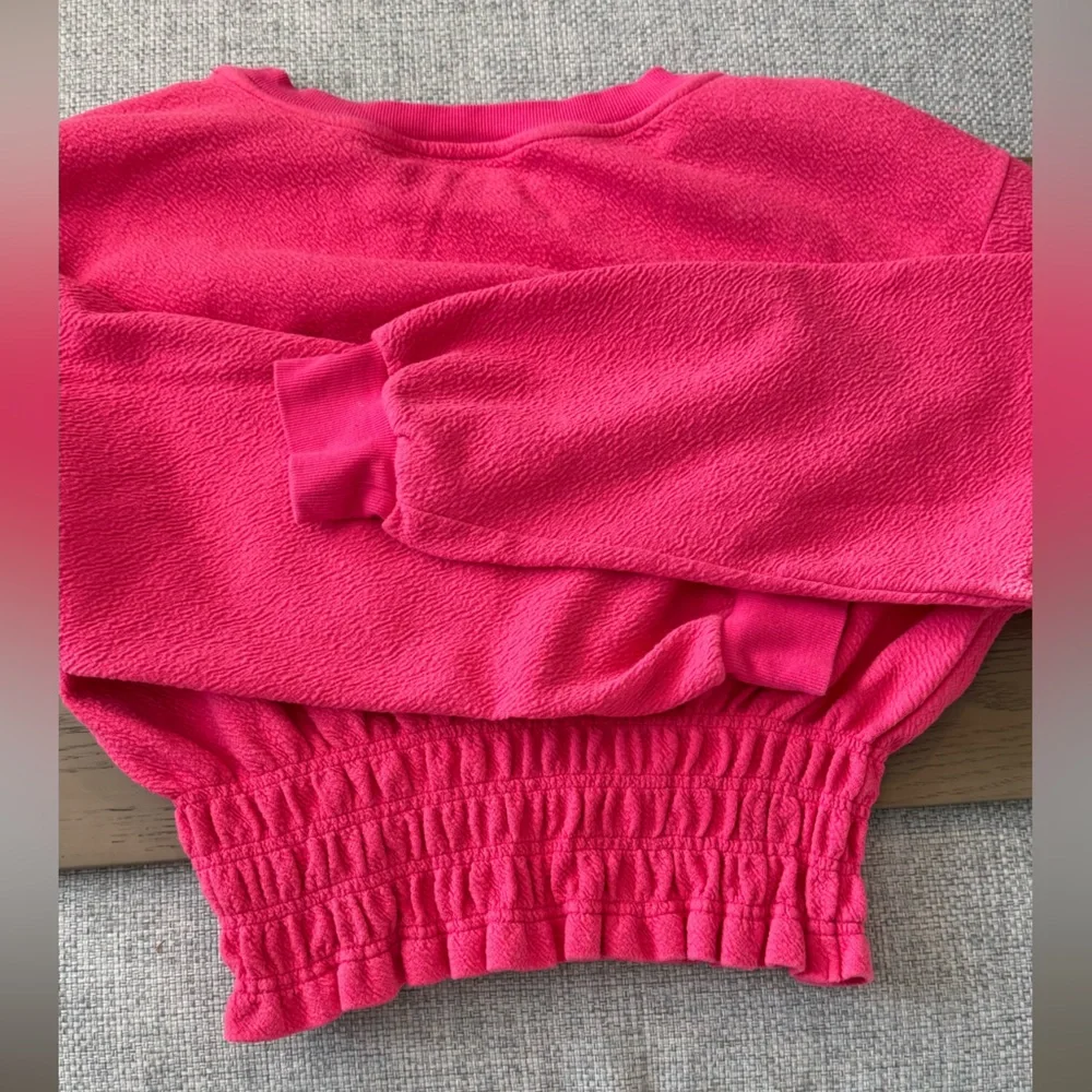 Anthropologie Meave Pink Smocked-Waist Long-Sleeve Top - Picture 7 of 7
